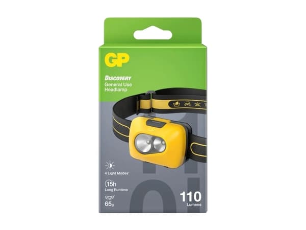 GP Batteries 455032, Nyckelringsficklampa, Svart, Gul, Knappar, 1 m, LED, 2 lamp(or)