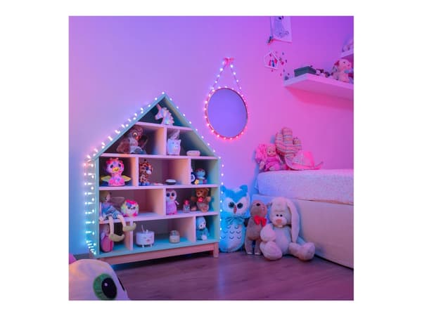 Twinkly Candies - Stringlys - LED x 100 - 16 millioner farger - hearts - gjennomsiktig