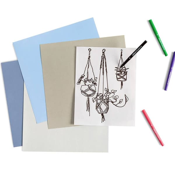 Cricut Explore/Maker Infusible Ink Fine Point 5-Pack Basics Stiftsats Röd, Svart, Violett, Brun, Grön
