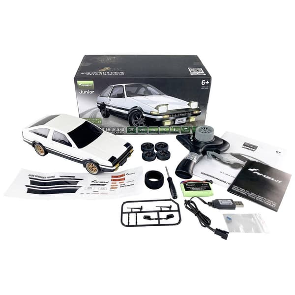 Amewi 1:18 RC modellbil Elektrisk Gatumodell AE86 Sprinter Trueno Scale Drift Vit Borst motor Bakhjulsdrift (2WD) RtR 2
