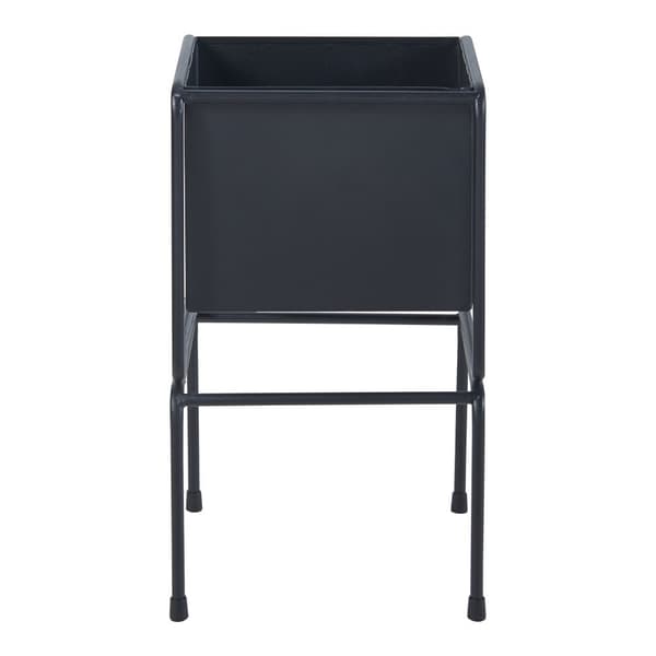 Växtställ Sveio piedestal 35,5x20x20 cm metall svart [en.casa]