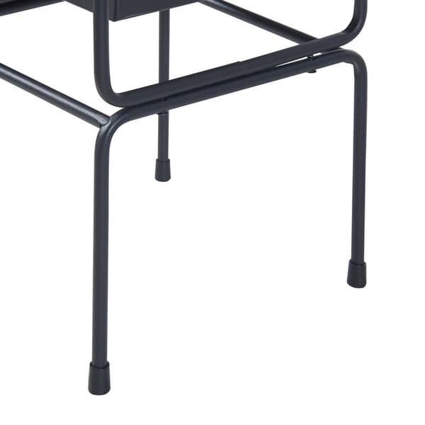 Växtställ Sveio piedestal 35,5x20x20 cm metall svart [en.casa]