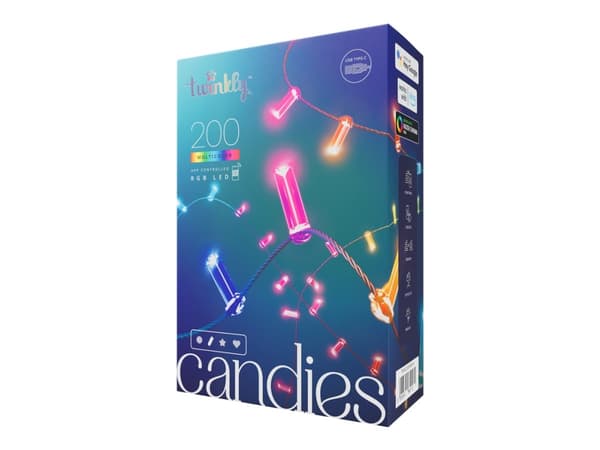 Twinkly Candies - Stränglampor - LED x 200 - RGB-lampa - ljus - grön