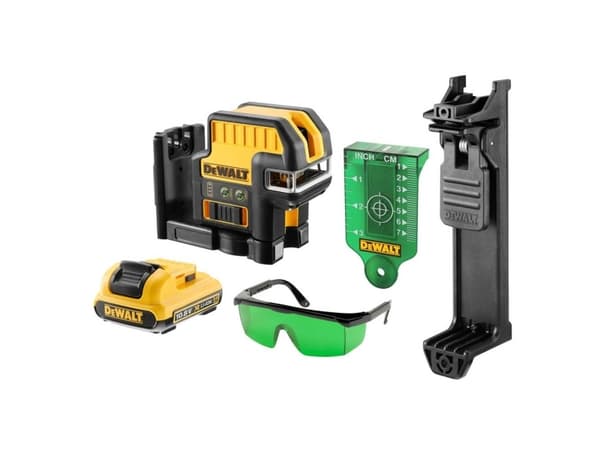 DeWALT DCE0822D1G, 30 m, 10 mm/m, Horizontal/Vertical, Line level, Black, Yellow, Battery