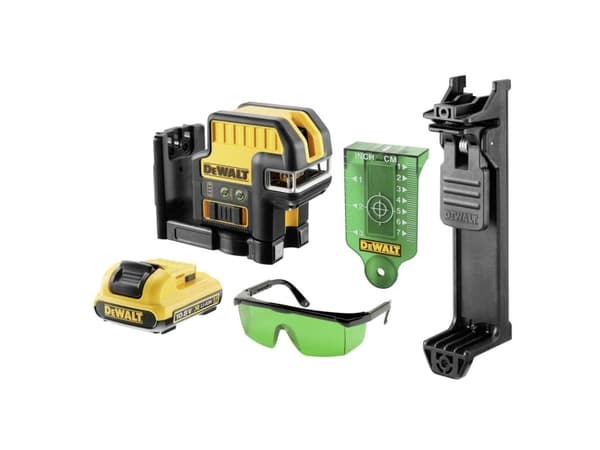 DeWALT DCE0822D1G, 30 m, 10 mm/m, Horizontal/Vertical, Line level, Black, Yellow, Battery musta, Keltainen