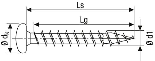 SPAX universalskrue, 4,0 x 16 mm, 1000 styk, krydsåbning Z2, knaphoved, fuld gevind, 4CUT, WIROX A3J, 0231010400165