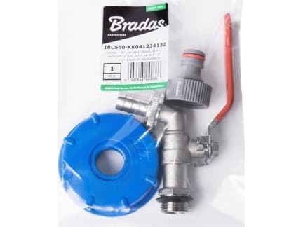 Bradas - IBC-mutteri S60x6, hana, jossa 3/4` GZ-lähtö, 1/2` letkutulppa ja nippa IBCS60-KK04123413Z