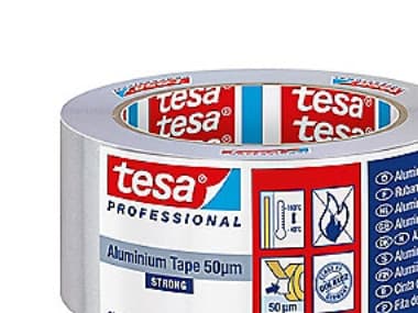 Tesa alu tape strong 50my - 25m x 50mm, mat sølv