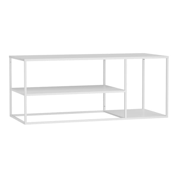 Soffbord Solund 120x50x50 cm stål vit [en.casa]