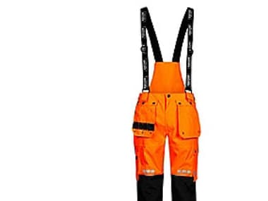 Lyngsøe regnbyxor XL - andningsaktiva regnbyxor i Hi-Vis Orange i slitstark kvalitet