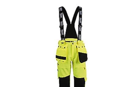 Lyngsøe regnbyxor stretch L - Hi-Vis-gula regnbyxor med andningsförmåga i stretchkvalitet
