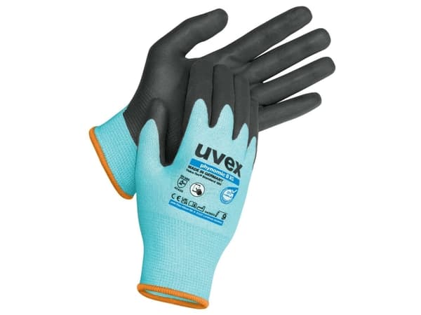 Uvex phynomic B XG, Verkstedhansker, Sort, Blå, Voksen, Voksen, Unisex, Kuttbestandig, Revnesikker