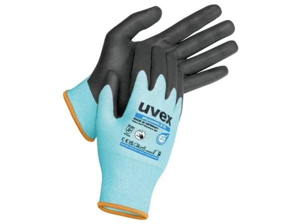 Uvex phynomic B XG, Verkstedhansker, Sort, Blå, Voksen, Voksen, Unisex, Kuttbestandig, Revnesikker