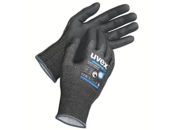 Uvex phynomic F XG, Verkstedhansker, Sort, Voksen, Voksen, Unisex, Kuttbestandig, Revnesikker