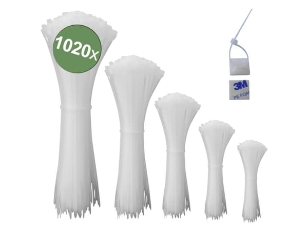 Quadrios 23CA240 23CA240 Kaapelinsiteet Valkoinen UV-stabiloitu 1020 kpl