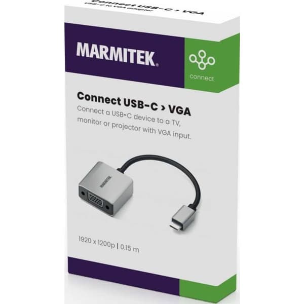 Marmitek USB-C® Adapter [1x USB-C® - 1x VGA hona] USB-C / VGA Adapter 0.15 m