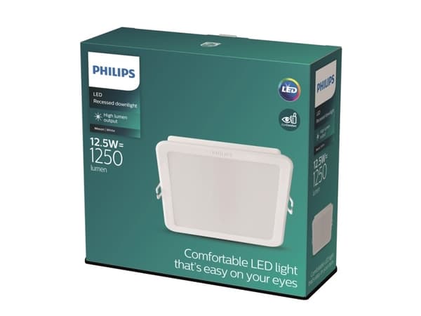 Innebygd lampe Philips MESON, 12,5W, 3000°K, LED Hvit