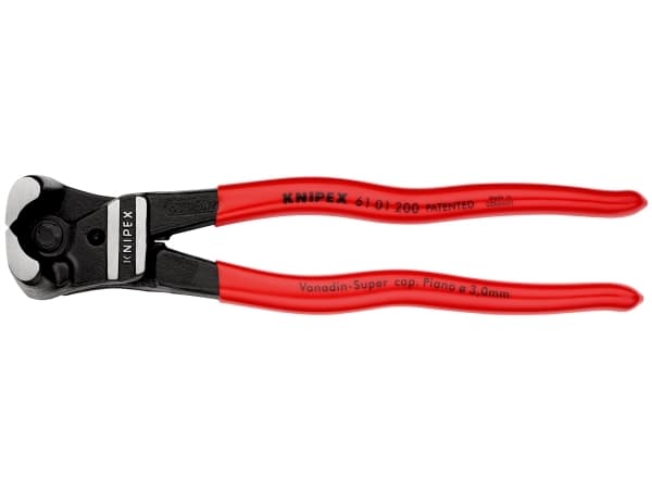 Knipex 61 01 200, Boltkutter, Kromvanadiumstål, Plast, Rød, 200 mm, 435 g