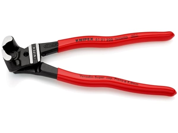Knipex 61 01 200, Boltkutter, Kromvanadiumstål, Plast, Rød, 200 mm, 435 g