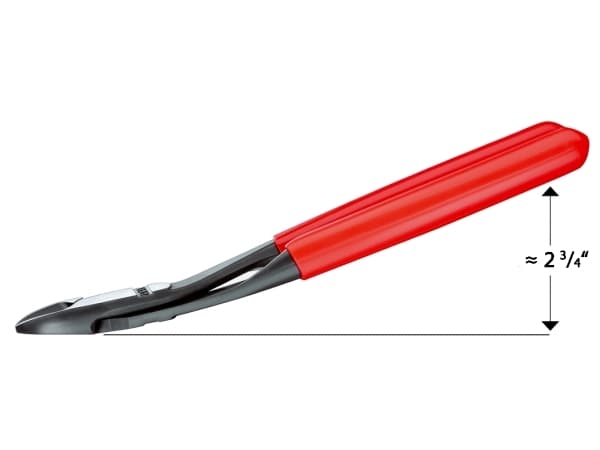 Knipex 74 21 200, Sivuleikkurit, Kromivanadiini-teräs, Muovi, Punainen, 200 mm, 258 g