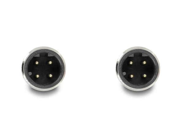 Delock - Nettverkskabel - 4 pin M12-D (hann) til 4 pin M12-D (hann) - 1 m - 6.5 mm - SF/UTP - grønn