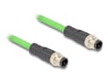 Miniatyrbilde 5 av 5: Delock - Nettverkskabel - 4 pin M12-D (hann) til 4 pin M12-D (hann) - 1 m - 6.5 mm - SF/UTP - grønn
