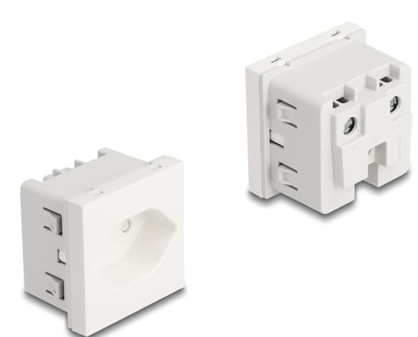 DeLOCK 81437, T13, ruuvit, seinä, valkoinen, synteettinen ABS, muovia, 250 V