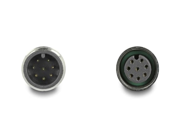 Delock - Nettverksforlengelseskabel - 8 pin M12-A (hann) til 8 pin M12-A (hunn) - 5 m - 6.8 mm - SF/UTP - grønn