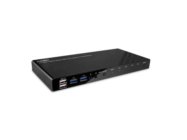 Lindy 39313, 4096 x 2160 piksler, 4K Ultra HD, Sort Sort