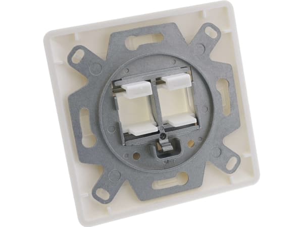 InLine 76202Z, 2 x RJ-45, Vit, 1 styck, Polypåse