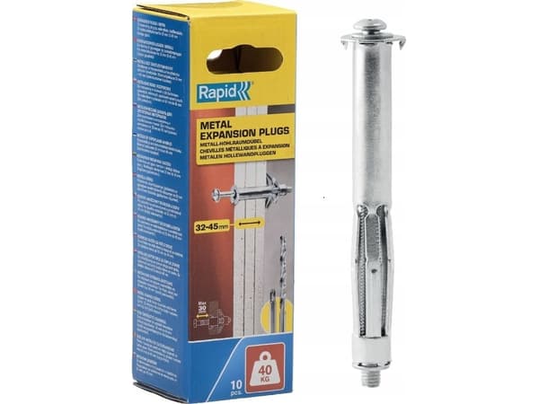 Anchor for 32-45 mm thick walls, Rapid, 10 pcs, max load 40 kg