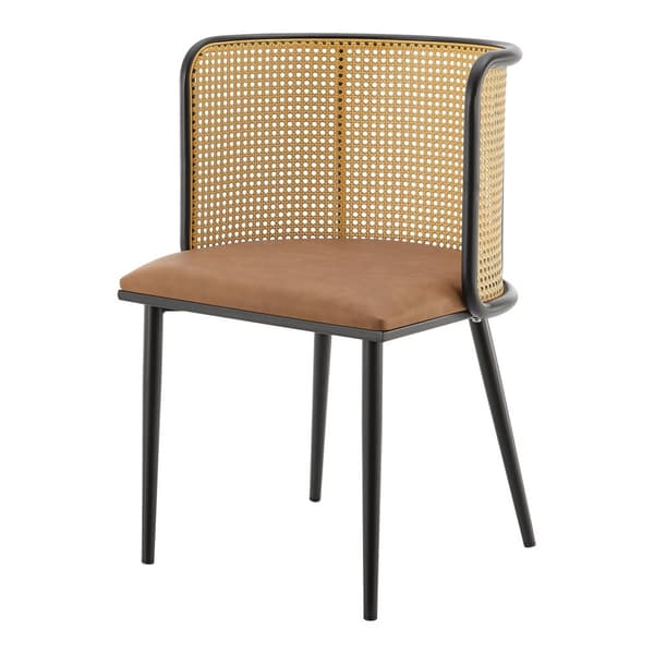 Stol Flen set om 2 metall rotting 75x52x49 cm svart [en.casa]