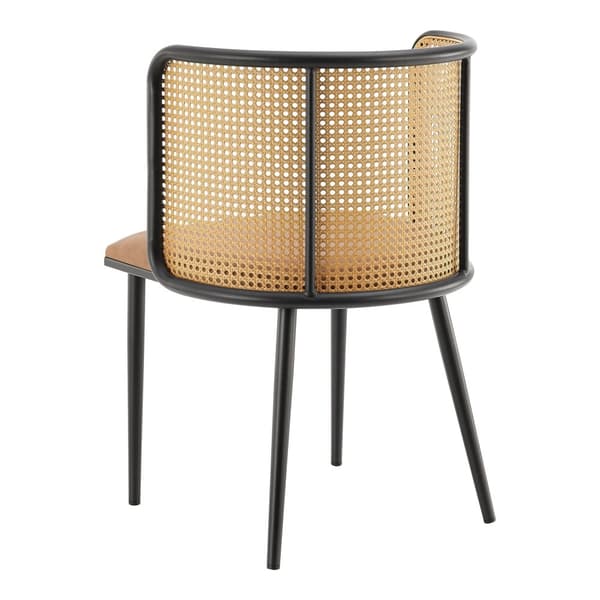 Stol Flen set om 2 metall rotting 75x52x49 cm svart [en.casa]