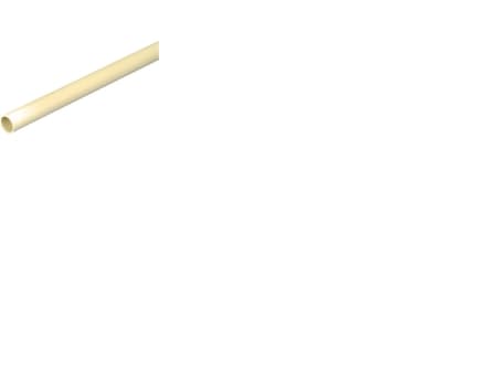 Plastrør stiv, PVC 16 mm (5/8) gul/hvid 4 meter. De tåler en trykbelastning på 750N. - (4 meter)