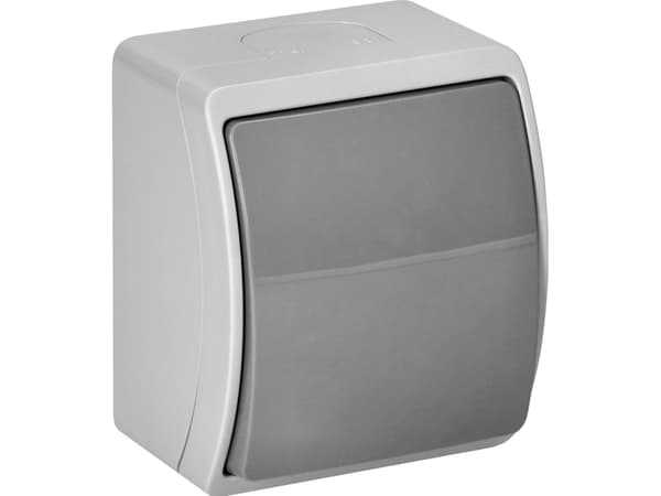 Orno enpolig strömbrytare n/t AQUATIC, IP44, grå-grafit