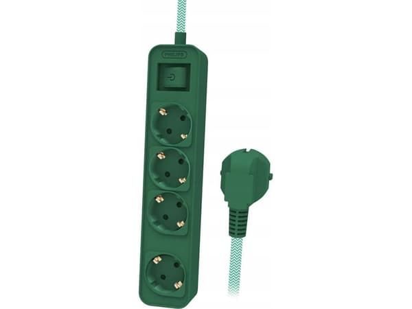 Philips POWER PLUG PHILIPS POWER PLUG GREEN 4-SPOT 1.5M CHP2147G/60