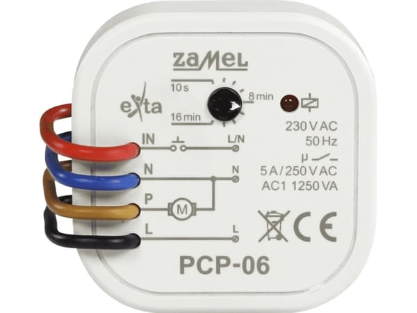 Zamel aikarele kylpyhuoneen tuulettimen ohjaukseen 5A 230VAC PCP-06 (EXT10000263)