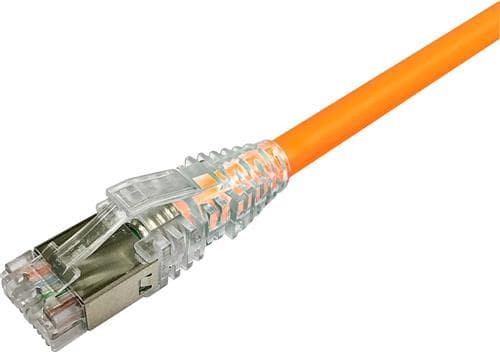 NETCONNECT Patchkabel kat 6A S/FTP PiMF, længde: 2,0 m farve: orange med LSZH kappe
