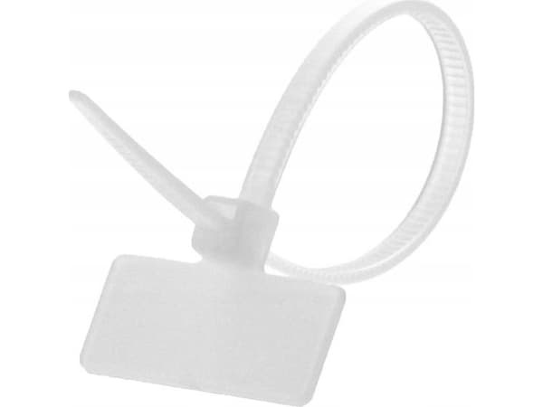 Lanview - Kabelbånd med etiketter - 3.81 mm - 15.24 cm - hvit (en pakke 100)
