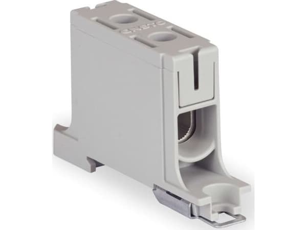 ENSTO Genomföringsplint Pro enkel grå 2,5-50mm² koppar, 6-50mm² Alu, åtdragning 4 Nm (2,5-4mm²) 12 Nm (6-50mm²), 1000 V AC/DC