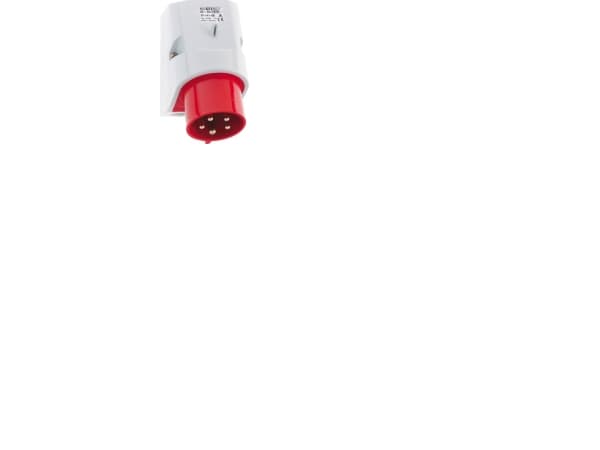 BALS CEE Vægindtag H6 400V 32A 5 polet, rød BxH: 83x126mm, top M25 bund 2xM25 IP44, polyamid
