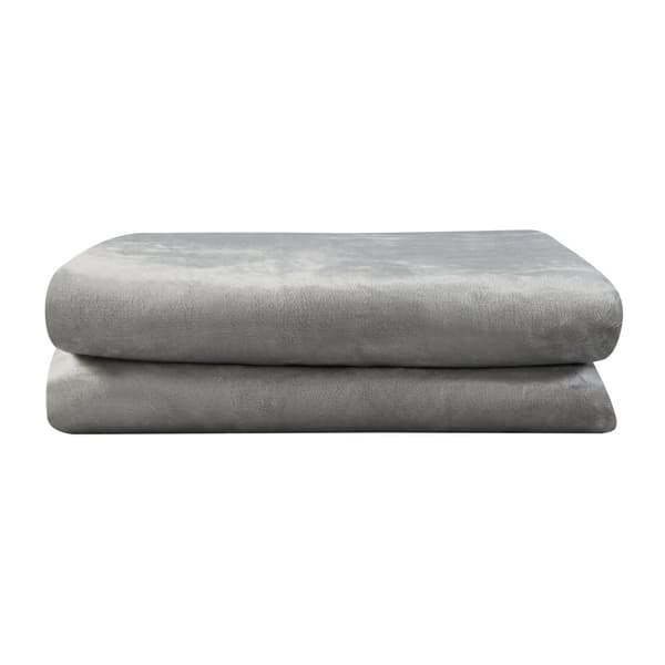 Värmefilt Archi 180x130 cm fleece mörkgrå [en.casa]