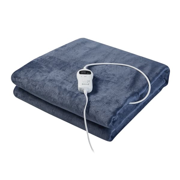 Värmefilt Archi 180x130 cm fleece ljusblå [en.casa]