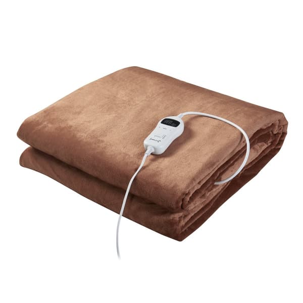 Värmefilt Archi 180x130 cm fleece brun [en.casa]