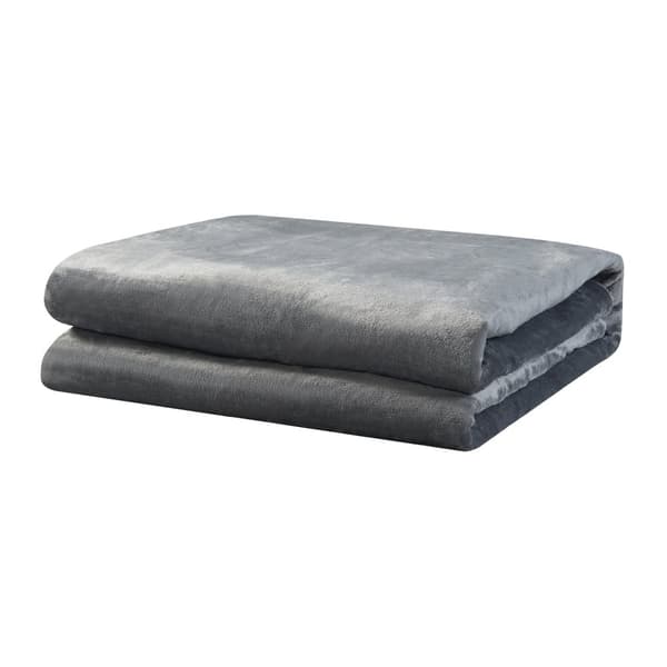 Värmefilt Archi 200x150 cm fleece mörkgrå [en.casa]