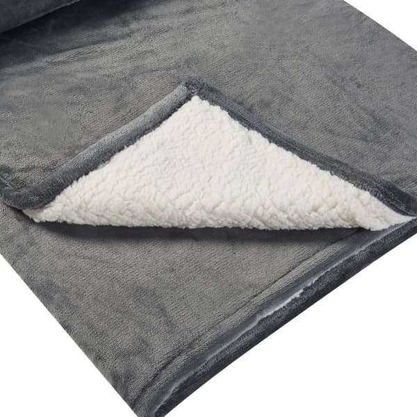 Värmefilt Archi 200x150 cm fleece mörkgrå [en.casa]