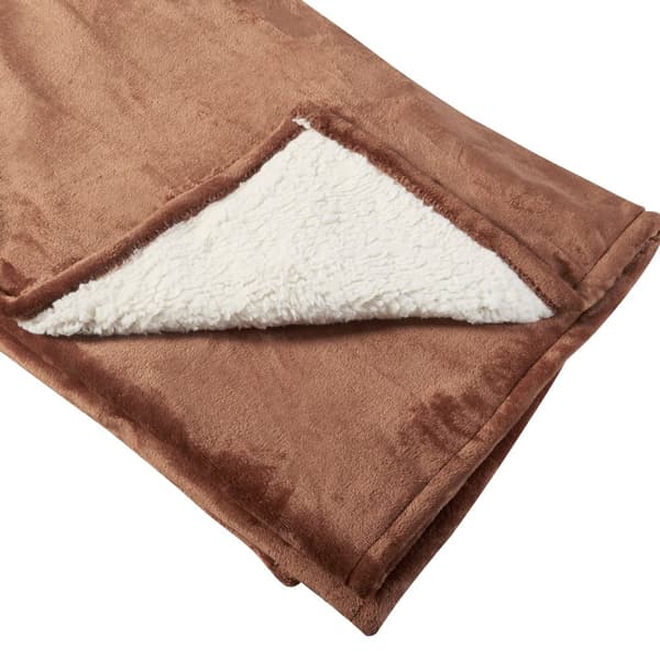 Värmefilt Archi 200x150 cm fleece brun [en.casa]