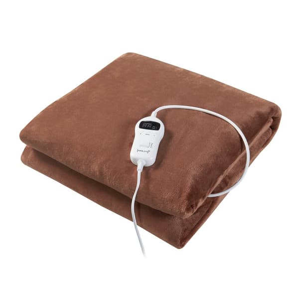 Värmefilt Archi 200x150 cm fleece brun [en.casa]