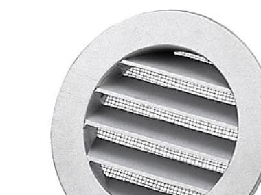Duka DUSAV rist Ø100 mm - Aluminium, Sort, Med flange samt medfluenet