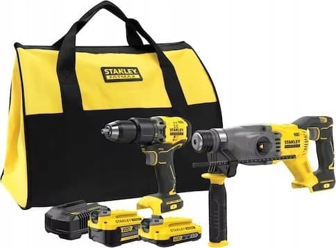 Stanley STANLEY V20 SFMCK216MDS elektroverktøysett (SFMCD715 + SFMCH900) 1x4,0Ah 1x2,0Ah